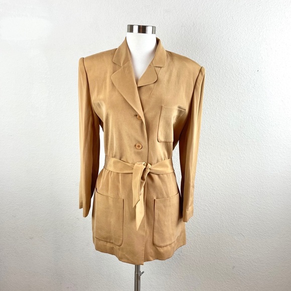 Patrick Collection Vintage Silk Blazer/Jacket - Picture 1 of 11